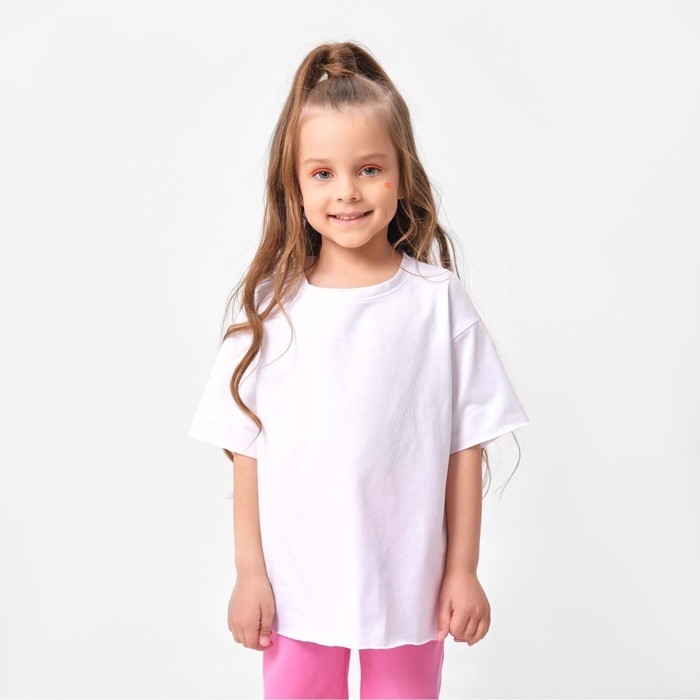 Футболка детская KAFTAN Basic line, размер 32 (110-116 см), белая