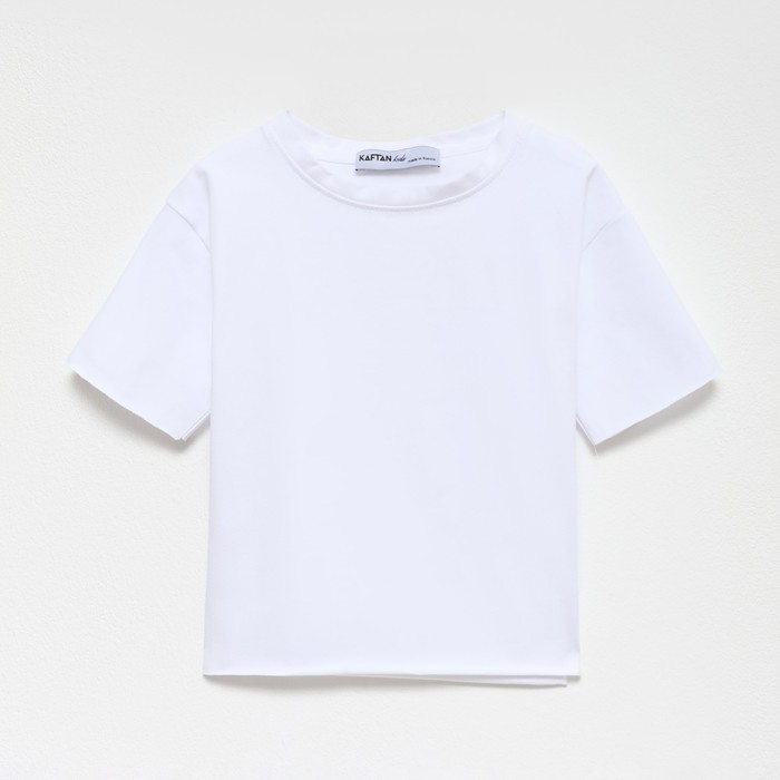 Футболка детская KAFTAN Basic line, размер 32 (110-116 см), белая