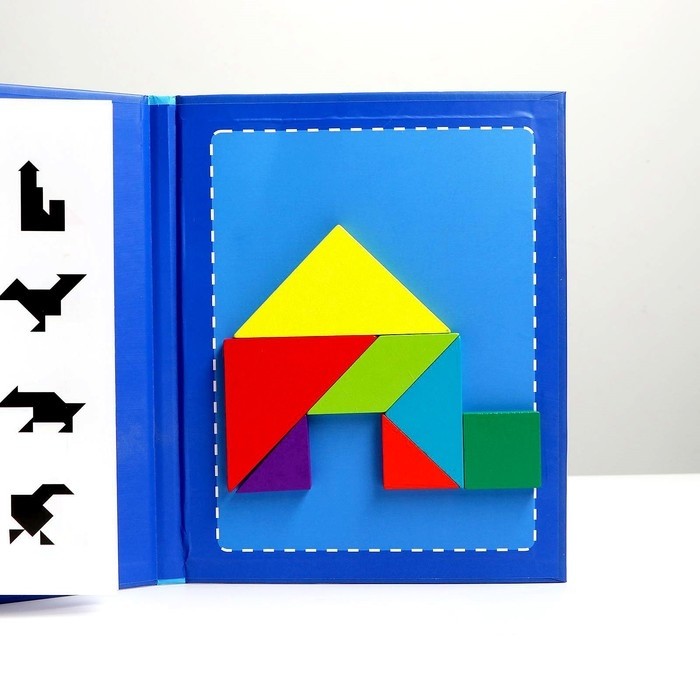 Танграм магнитный «В книжке», 7 деталей, 18×22×1.5 см