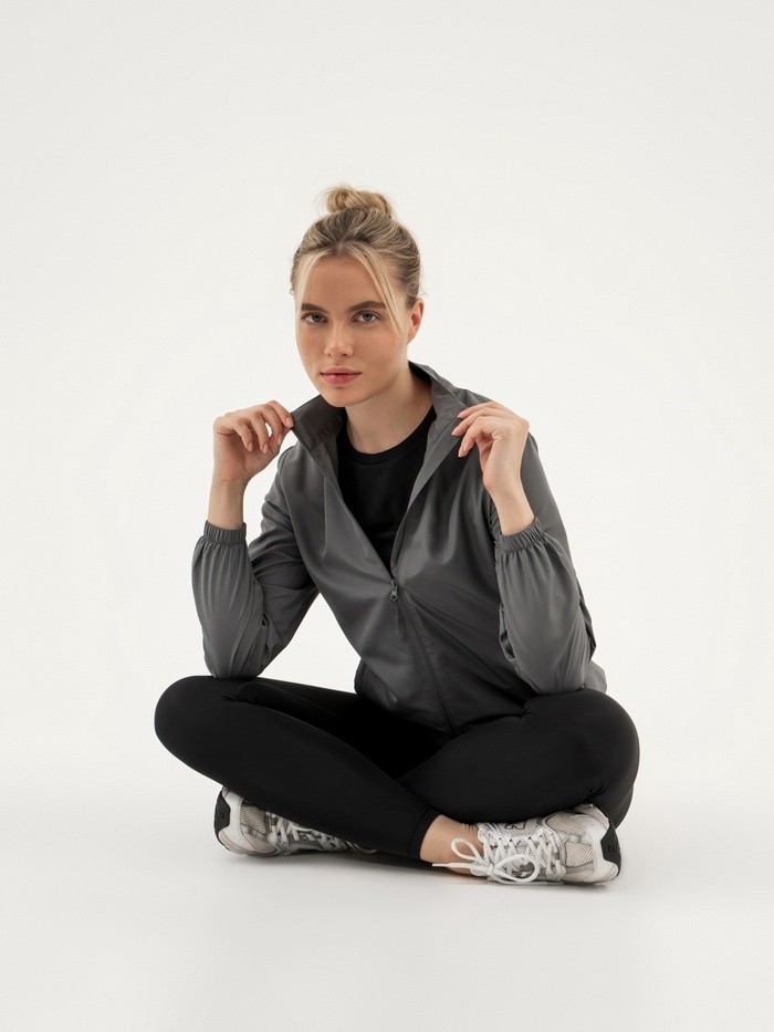 Ветровка женская Resport, р. 50, цвет серый, спортивная