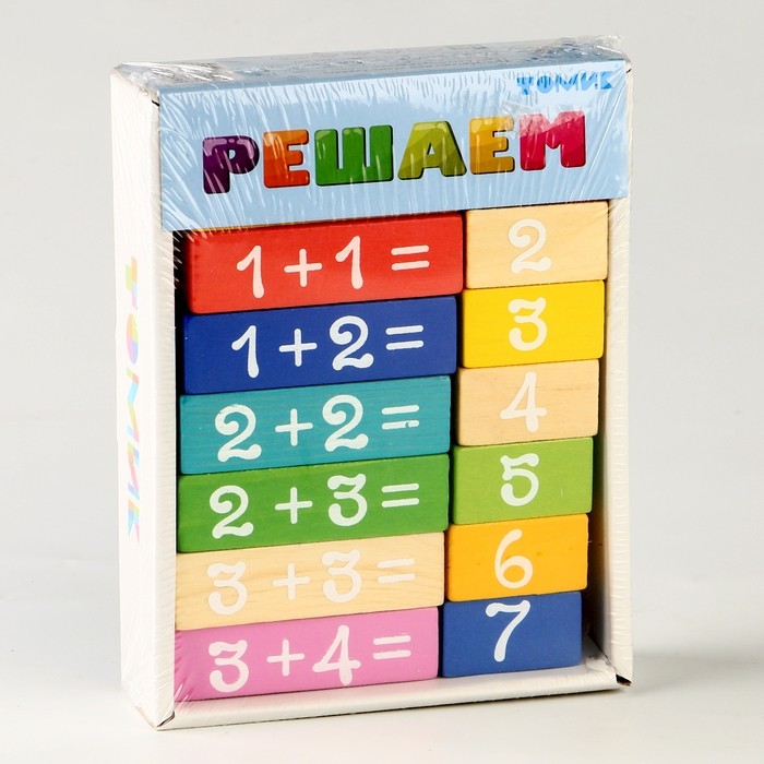 Кубики логические «Решаем» деревянные, 36 деталей, примеры
