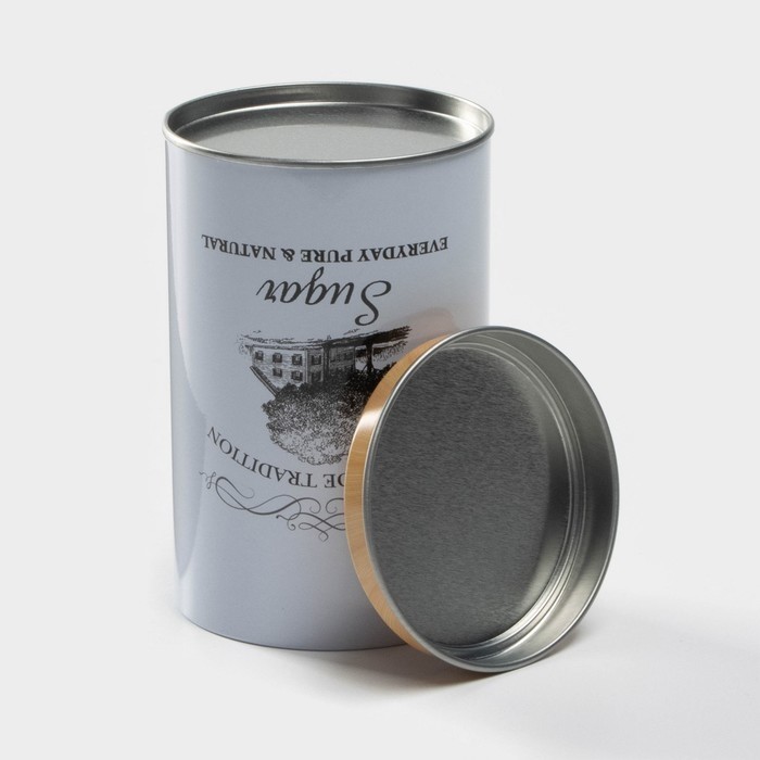 Банка для сахара «Дом и поле», 12×7,5×7,5 см, цвет белый
