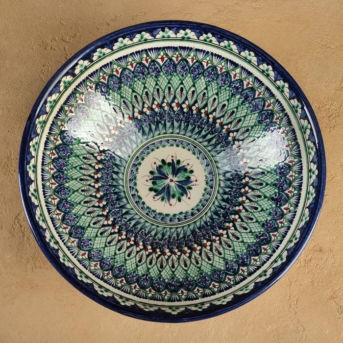 Супница Риштанская Керамика, 1,9 л, d=25 см, керамика, синяя