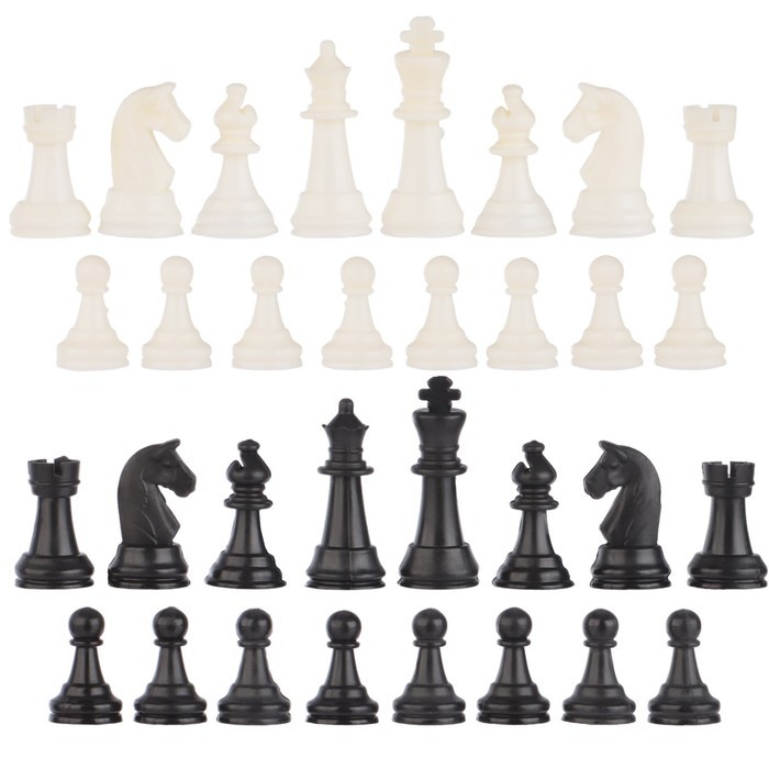 Шахматные фигуры, пластик, король h=4.2 см, пешка h=2 см