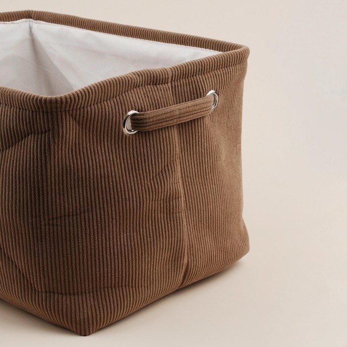 Короб для хранения вещей SL Home, 35×25×23 см, коричневый