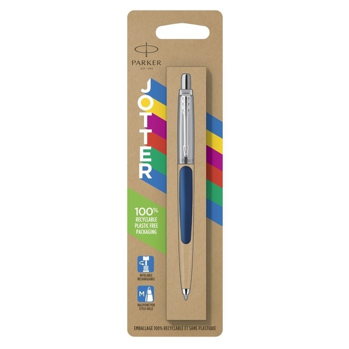 Ручка шариковая Parker Jotter Color корпус пластиковый + нержавеющая сталь, синие чернила