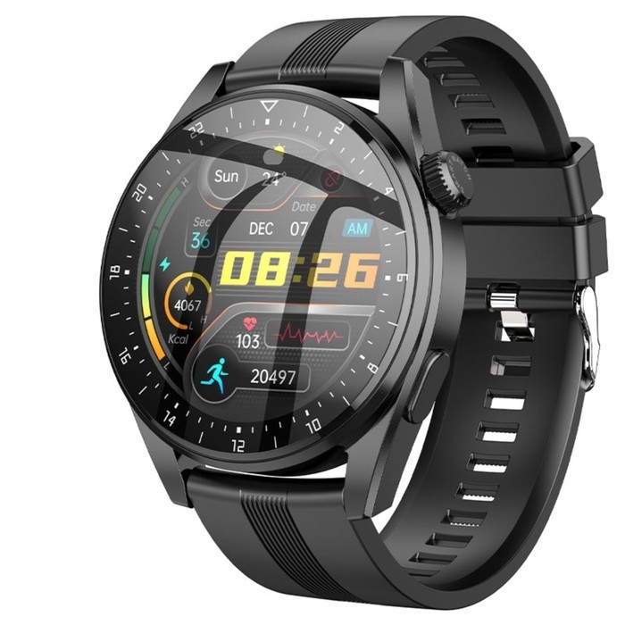 Смарт-часы Hoco Y9, 1.32", 360×360, BT4.0, 300 мАч, чёрные