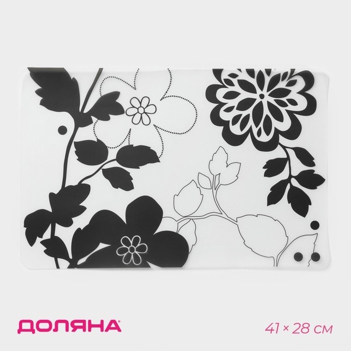 Салфетка сервировочная на стол Доляна «Цветы», 41×28 см (Цена за 12 шт.)
