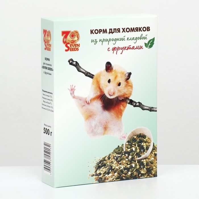 Корм Seven Seeds для хомяков, с фруктами, 500 г (Цена за 2 шт.)