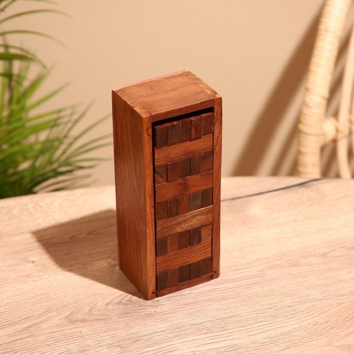 Игра настольная дженга «Падающая Башня», 21×8.5×6.5 см, дерево шишам