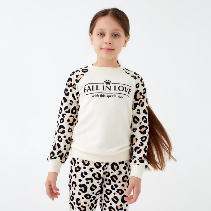 Свитшот для девочки KAFTAN Trendy, размер 32 (110-116 см)