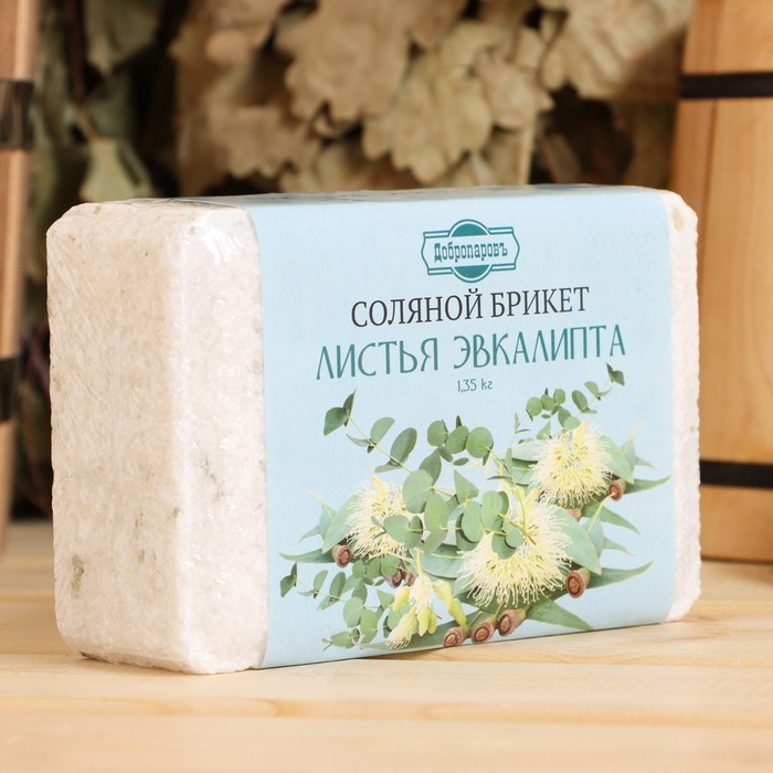 Соляной брикет «Листья эвкалипта», 1.35 кг «Добропаровъ»