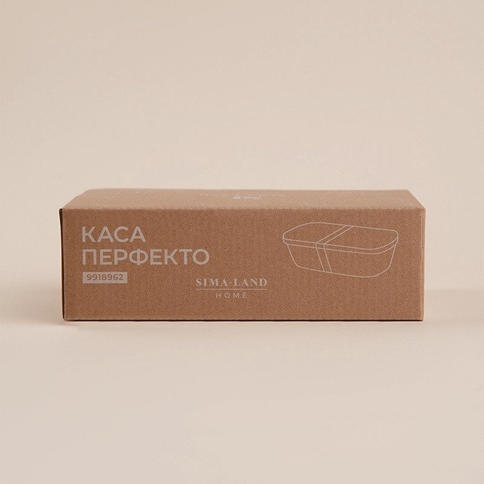 Контейнер для еды SL Home «Каса Перфекто», 21.5×12.5×6 см, с бамбуковой крышкой, оцинкованная сталь, зелёный