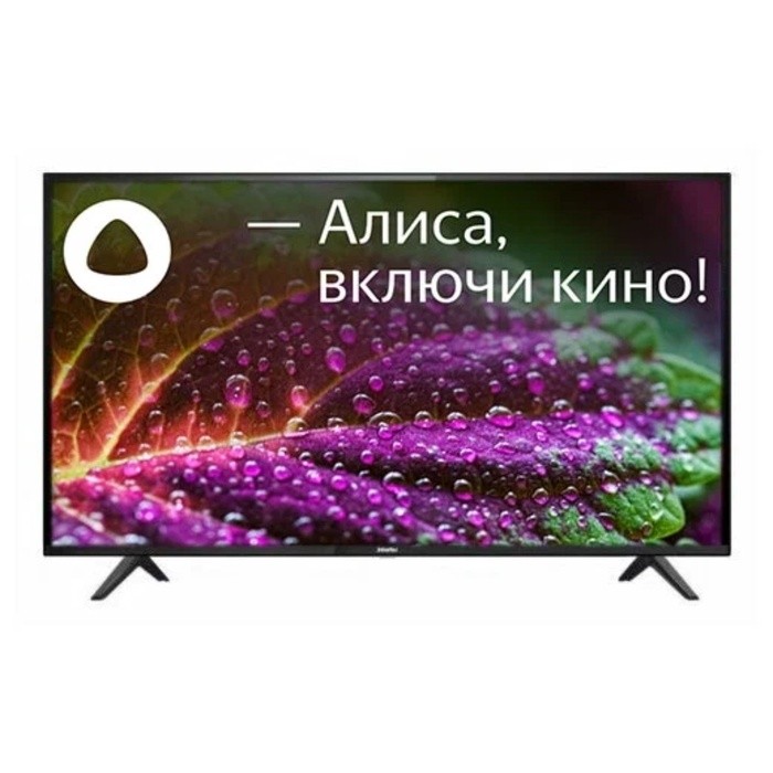 Телевизор Doffler 50KUS65, 50", 3840×2160, DVB-T/T2/C/S2, HDMI×3, USB×2, Smart TV, чёрный
