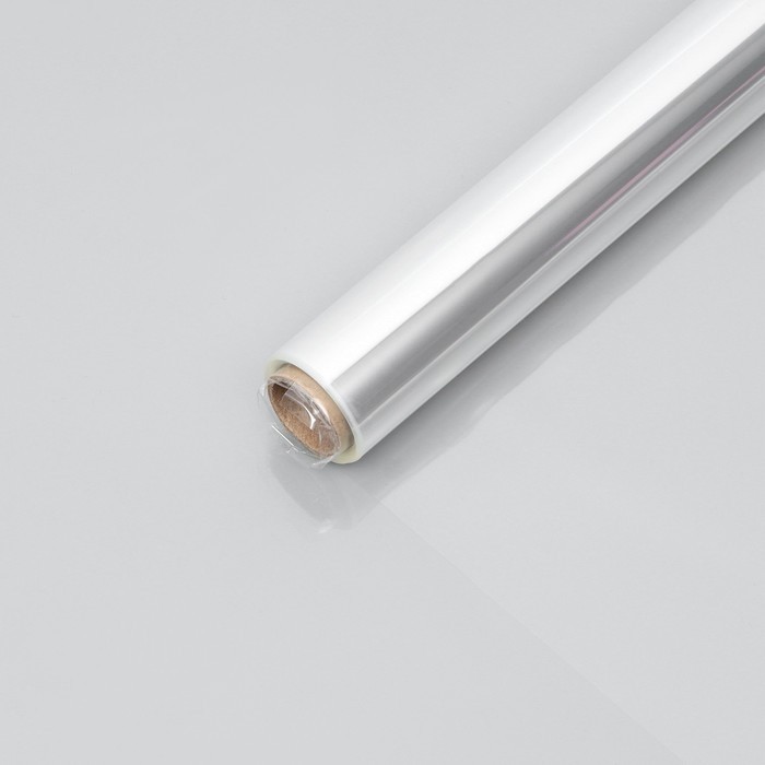 Плёнка для цветов прозрачная 0.7×15 м, 400 г, 40 мкм