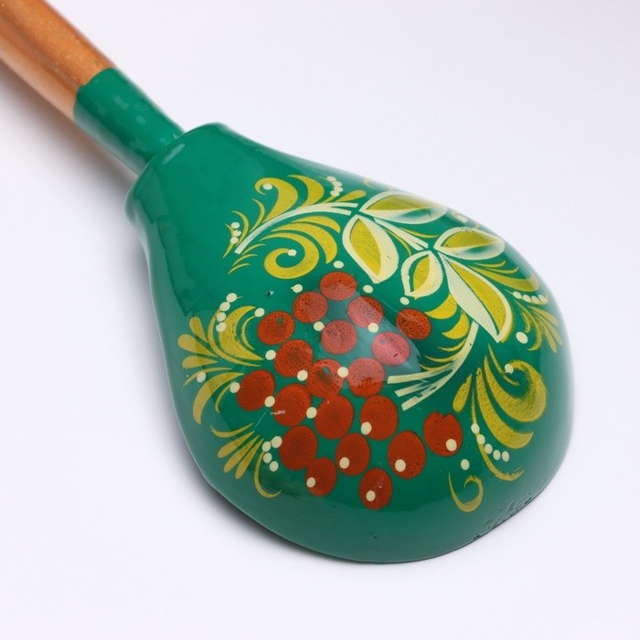 Ложка «Зеленушка», столовая, 19×6 см, хохлома, микс (Цена за 10 шт.)