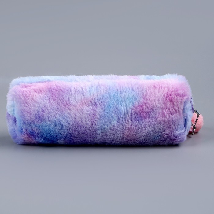 Пенал школьный мягкий, 19×7 см, сиреневый