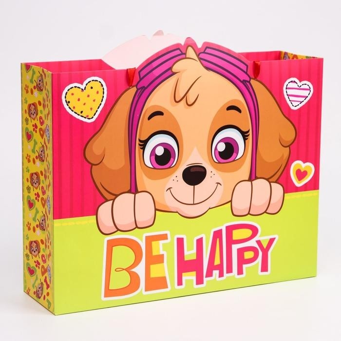 Пакет подарочный Be happy, 31×40×11 см, упаковка, Щенячий патруль