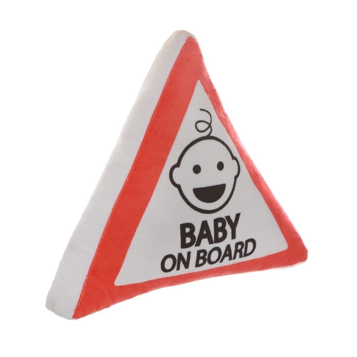Подушка автомобильная МАТЕХ ATTENTION LINE, BABY ON BOARD, 35×35×10 см, белый