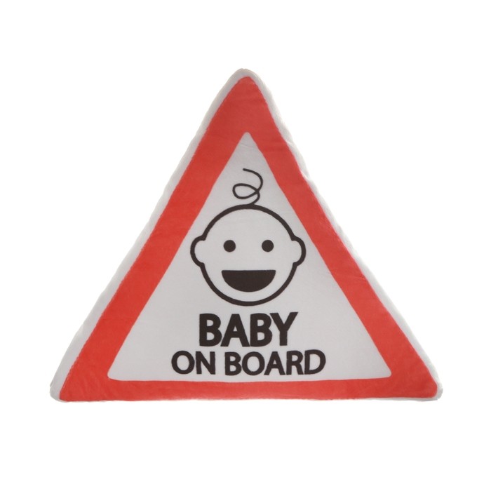 Подушка автомобильная МАТЕХ ATTENTION LINE, BABY ON BOARD, 35×35×10 см, белый