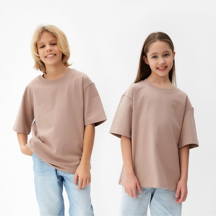 Футболка детская MINAKU:Basic line kids цвет бежевый