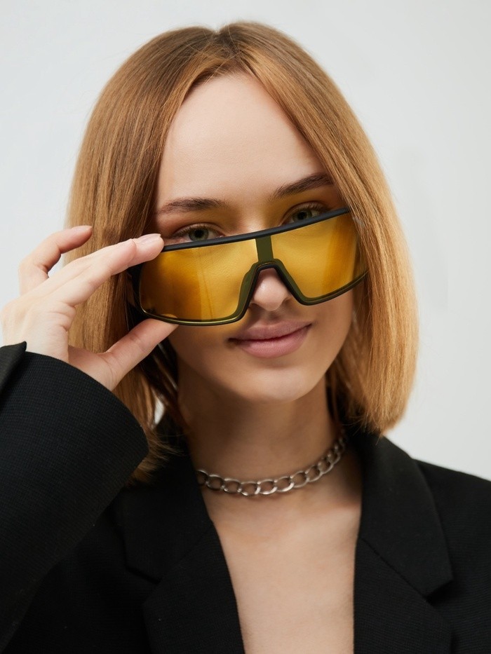 Очки солнцезащитные спортивные поляризационные, uv 400, ширина 13.9 см, дужка 12.3 см