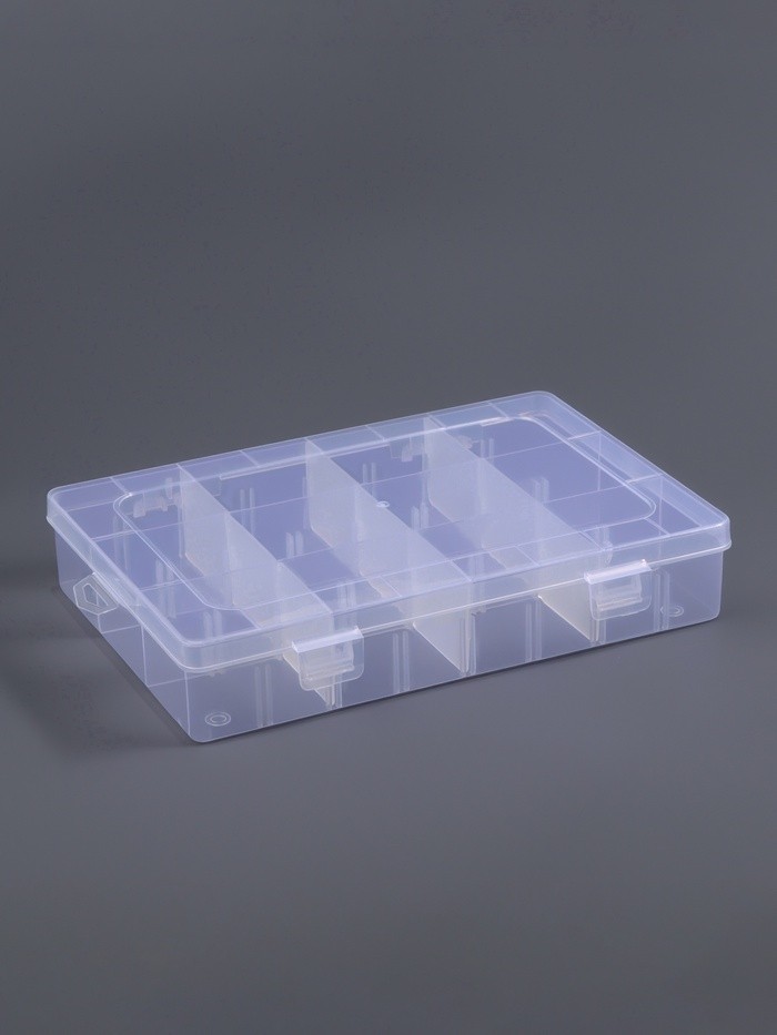 Органайзер для хранения мелочей, с подвесом, 12 ячеек, 14×12×3.3 см, прозрачный