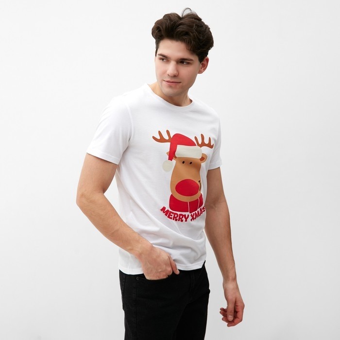 Футболка мужская KAFTAN "Merry Xmas" размер 52
