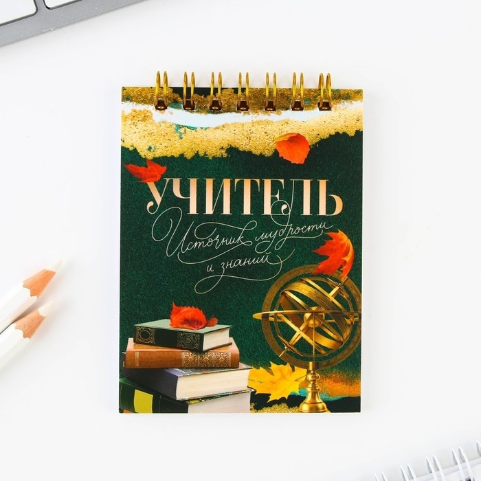 Подарочный набор блокнот «Учитель - источник мудрости», формат А7, 32 листа, ручка пластик, синяя паста