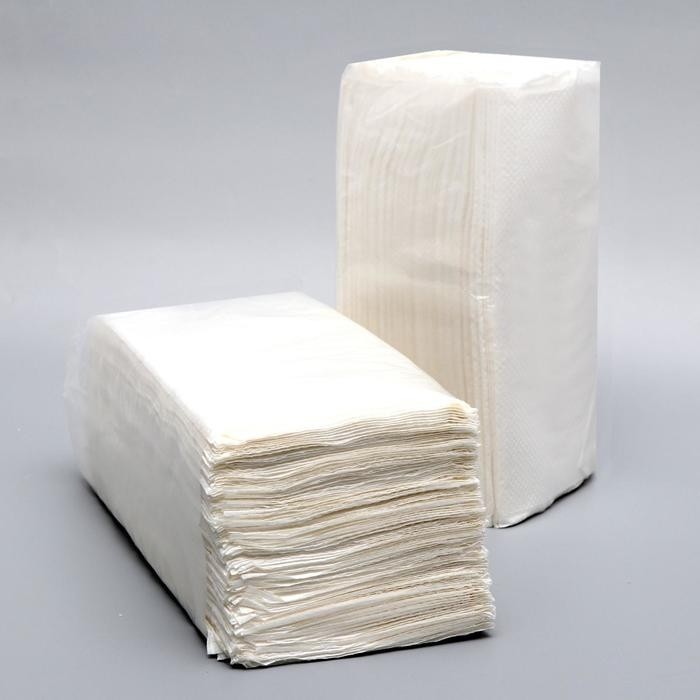 Полотенца бумажные, V-сложения, 23×20 см, 25 г/м², 200 шт., белые (Цена за 20 шт.)
