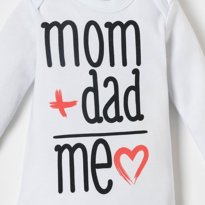 Боди Крошка Я "Mum+Dad, белое
