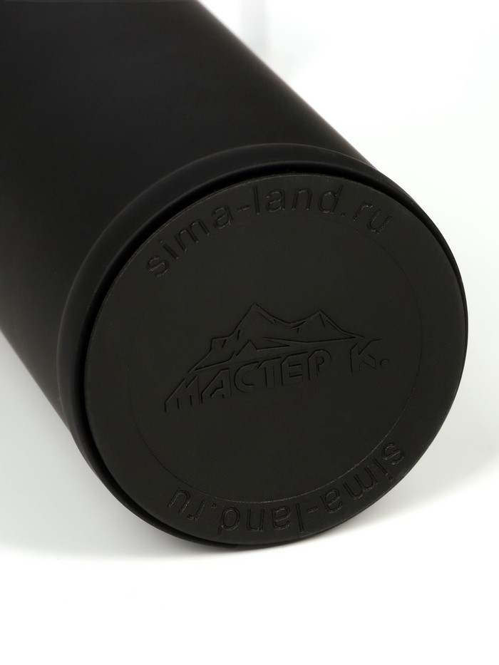 Термос «Мастер К», 500 мл, покрытие soft touch, чёрный