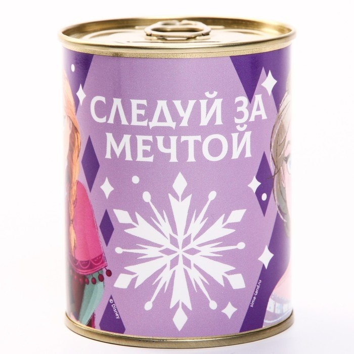 Копилка металлическая, 9.5 см × 7.5 см × 7.5 см «Анна и Эльза», Холодное Сердце (Цена за 2 шт.)