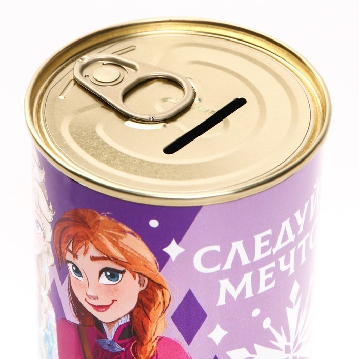 Копилка металлическая, 9.5 см × 7.5 см × 7.5 см «Анна и Эльза», Холодное Сердце (Цена за 2 шт.)