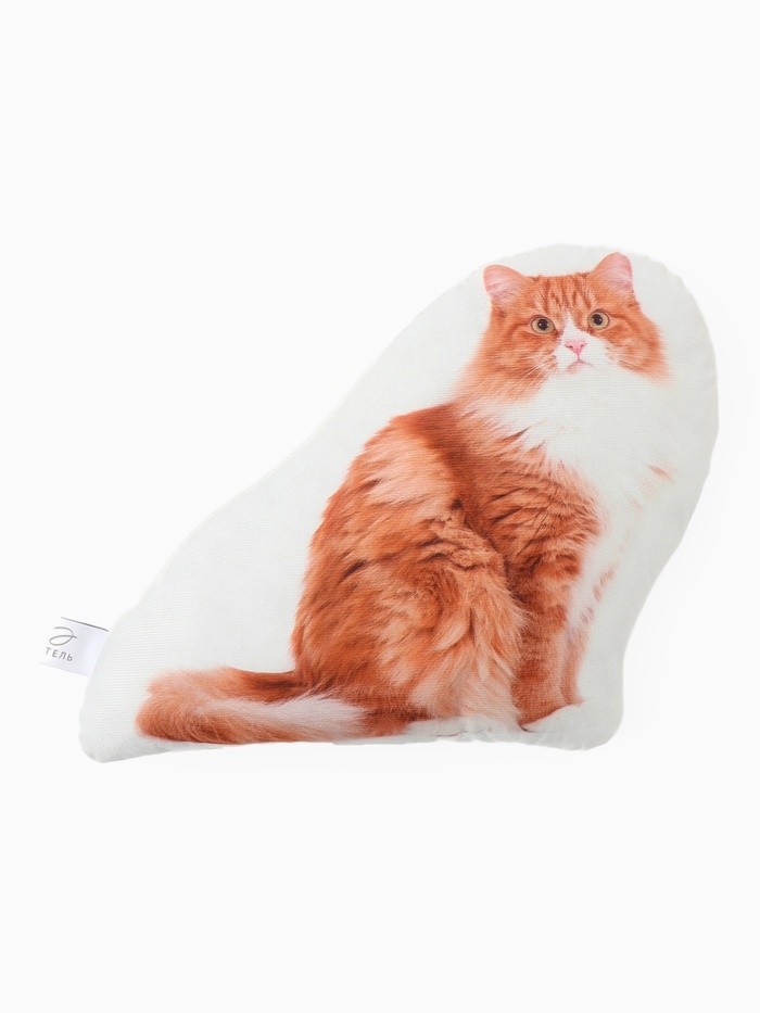 Подушка «Этель» Gingerl cat, 40×33 см, 100% п/э, велюр