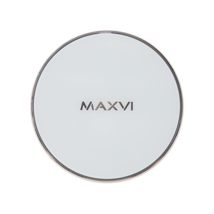 Беспроводное зарядное устройство Maxvi A315W2, 3 А, 15 Вт, LED подсветка, белое