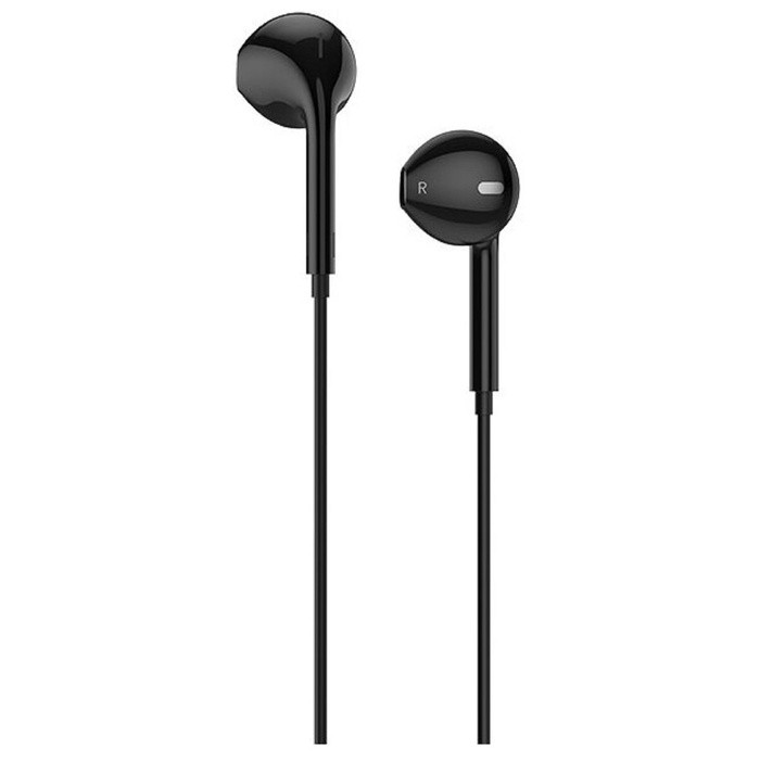Наушники Hoco M55, проводные, вкладыши, микрофон, Jack 3.5, 1.2 м, черные