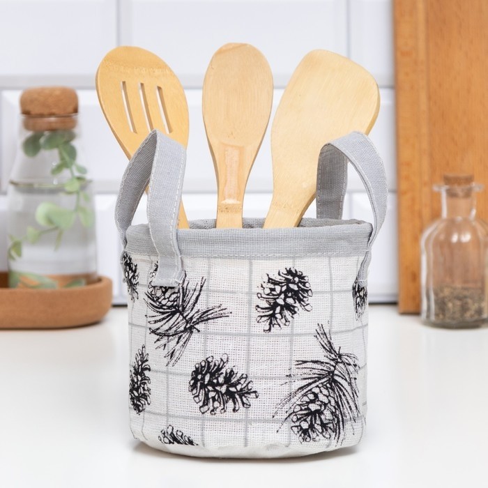 Текстильная корзинка Этель Kitchen, 12×14 см (Цена за 2 шт.)