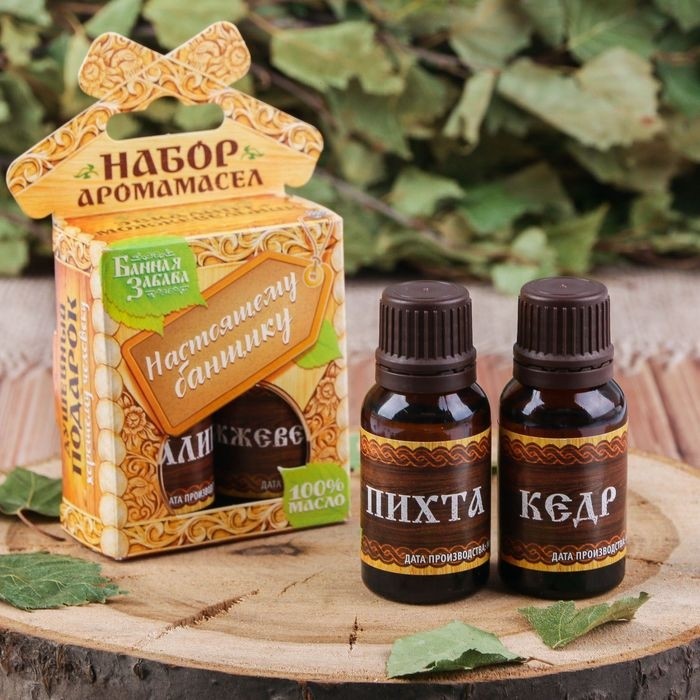 Набор "Настоящему банщику" 2 эфирных масла 100%  15мл