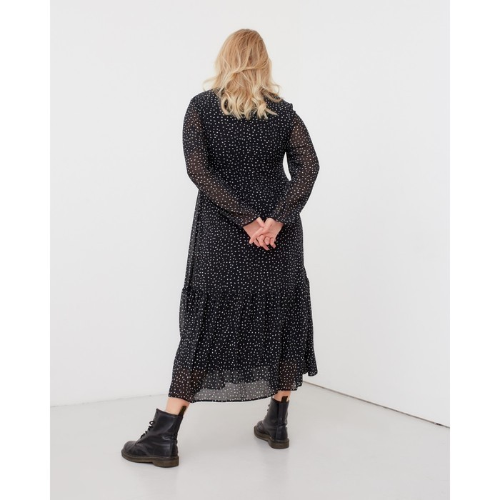 Платье женское миди MIST plus-size, р.56, черный