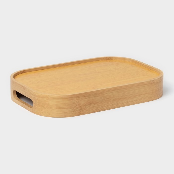 Поднос с ручками Striata, 33×22×4.8 см, бамбук