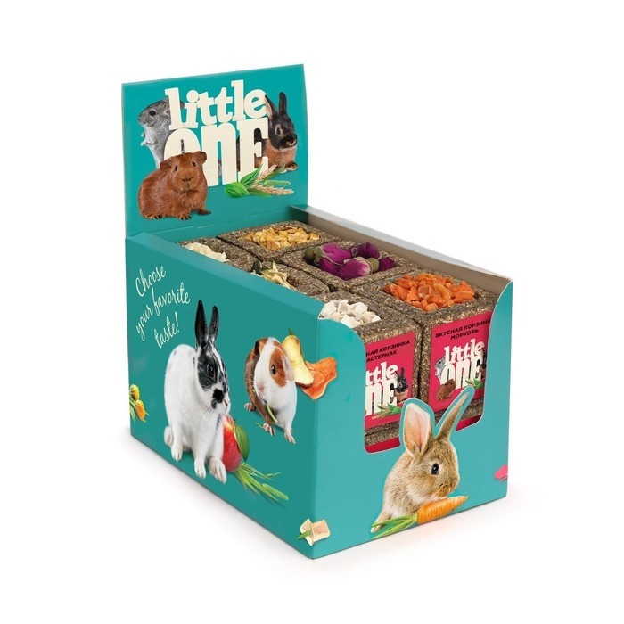 Лакомство Little One "Корзинка из луговых трав" с наполнением, ассорти, 65 г (Цена за 2 шт.)