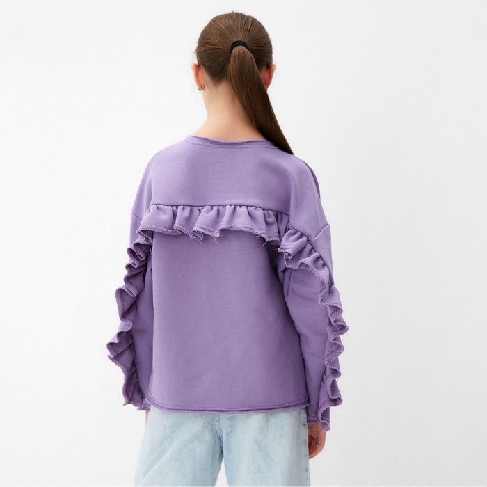 Свитшот для девочки MINAKU: Casual Collection KIDS, цвет сиреневый