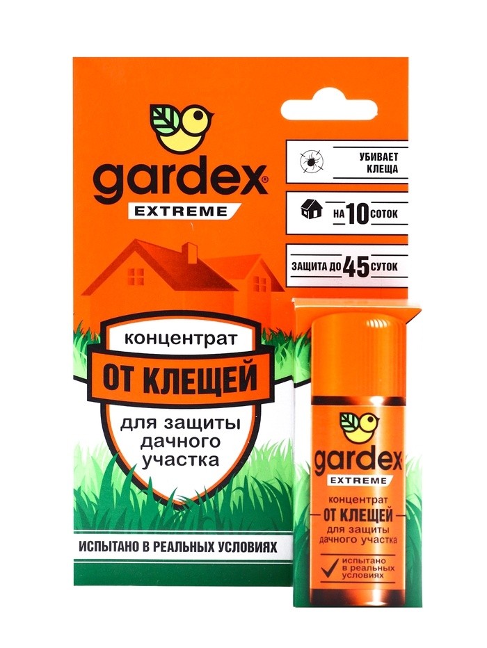 Концентрат для защиты дачного участка от клещей "Gardex Extreme", флакон, 50 мл