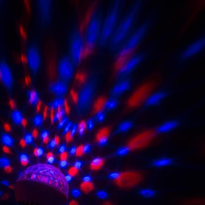 Ночник проектор «Шар на подставке» 10 см, динамик, свечение RGB, 220 В