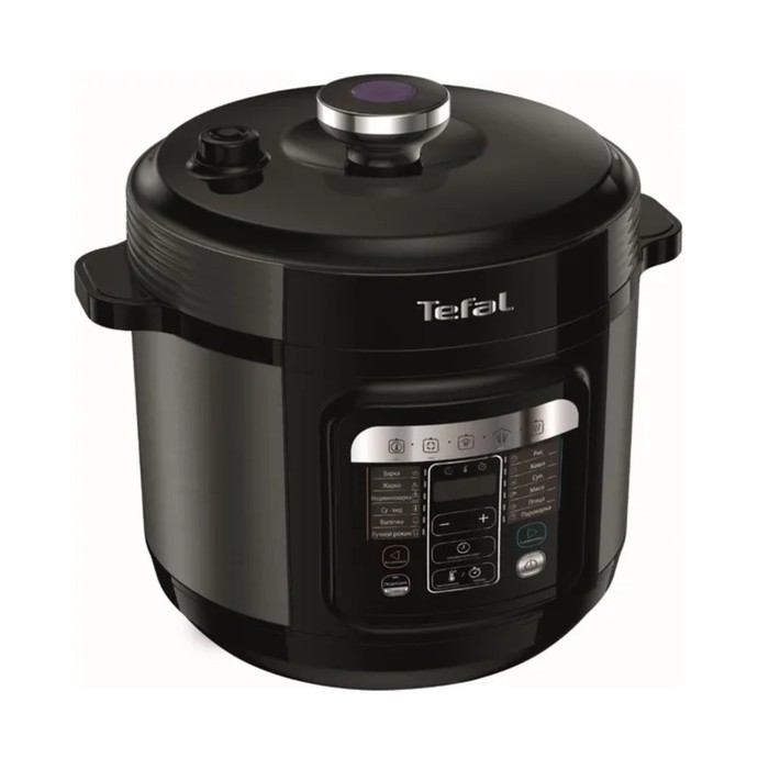 Мультиварка Tefal CY601832, 915-1090 Вт, 6 л, 12 программ, антипригарное покрытие, чёрная