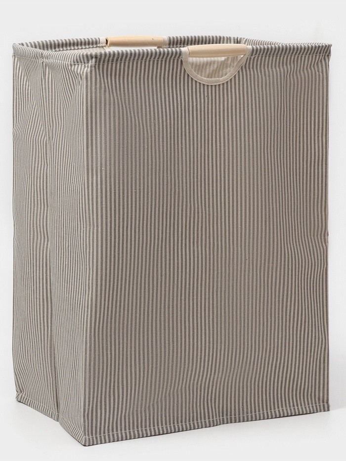 Корзина для белья Доляна «Полосы», 40×26×50 см