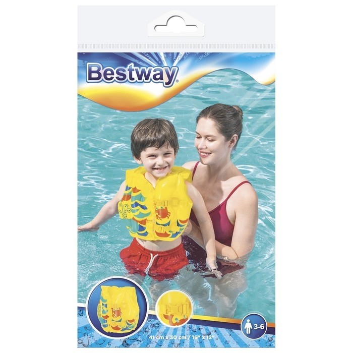 Жилет надувной Bestway «Тропики», 41×30 см, от 3-6 лет, 32069