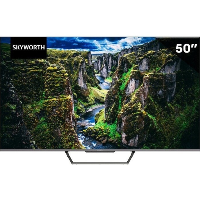 Телевизор QLED SKYWORTH 50SUE9500, 50", 3840×2160, DVB-T2/C/S/S2, HDMI×3, USB×2, Smart TV, черный