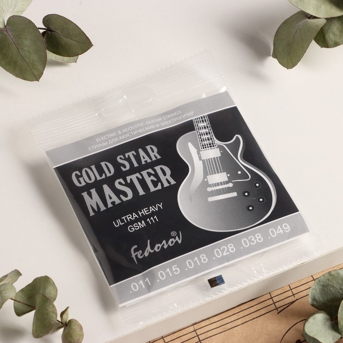 Струны GOLD STAR MASTER Ultra Heavy, 011 - 049, навивка - нерж. сплав на граненом керне